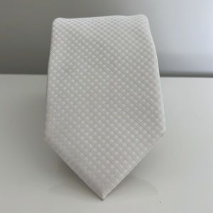 All White Men’s Tie Narrow Thin